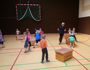 in der Schulsporthalle